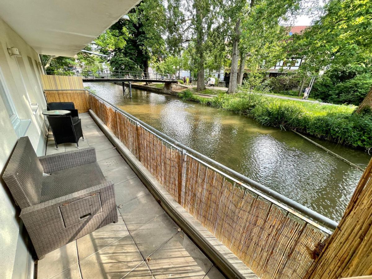 Ferienwohnung Blickfang - Modernes Apartment Direkt In Der Altstadt Von Erfurt Mit Balkon - Beste Lage Und Aussicht Buitenkant foto