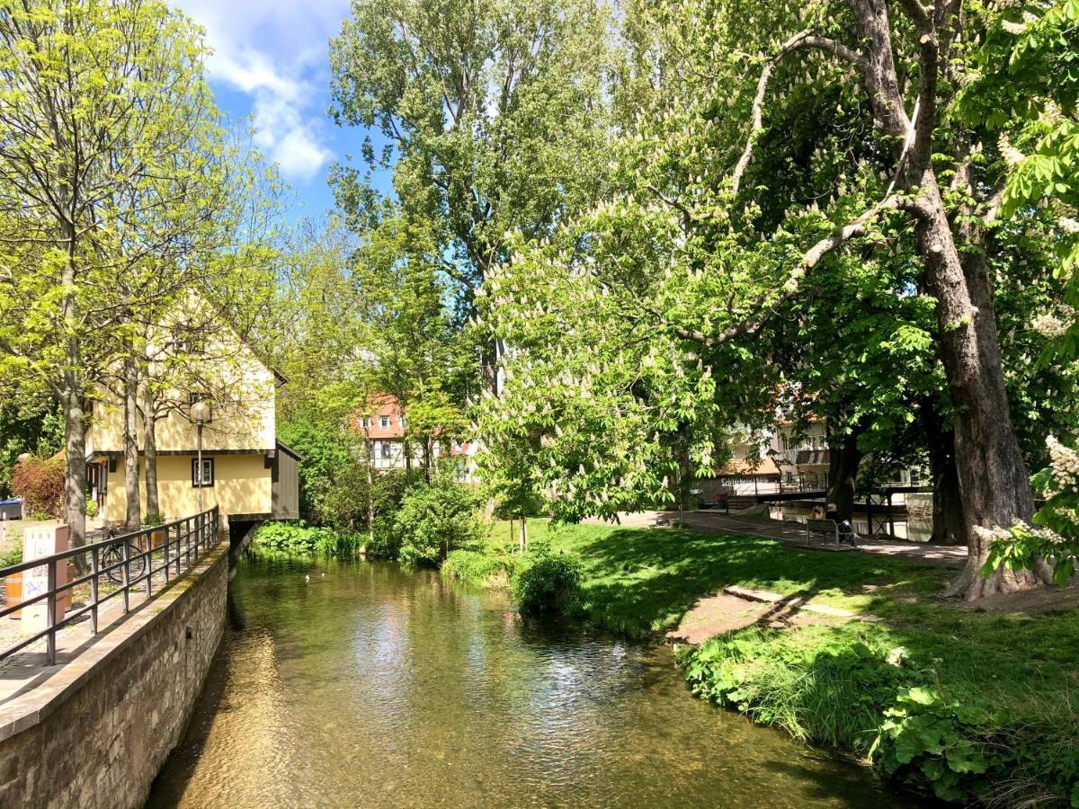 Ferienwohnung Blickfang - Modernes Apartment Direkt In Der Altstadt Von Erfurt Mit Balkon - Beste Lage Und Aussicht Buitenkant foto