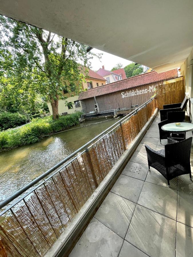 Ferienwohnung Blickfang - Modernes Apartment Direkt In Der Altstadt Von Erfurt Mit Balkon - Beste Lage Und Aussicht Buitenkant foto