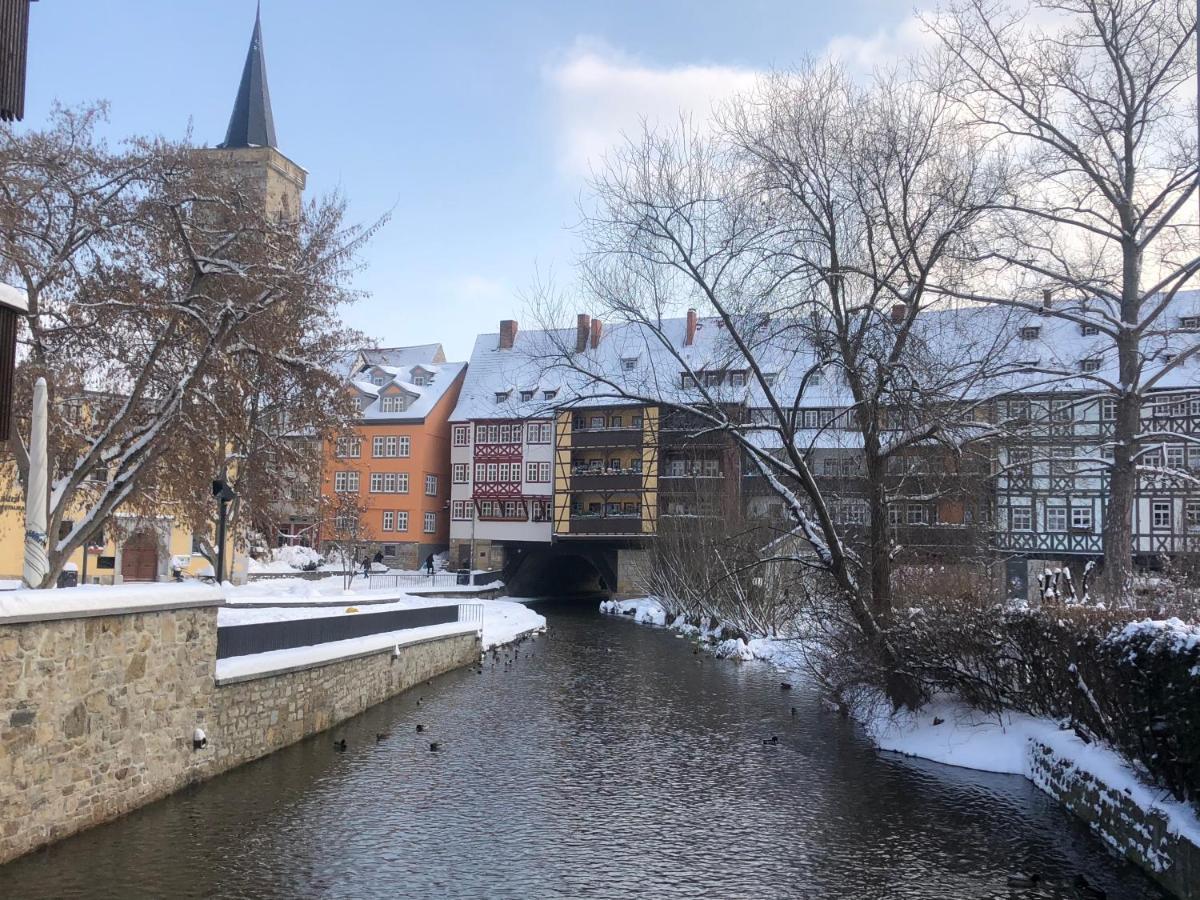 Ferienwohnung Blickfang - Modernes Apartment Direkt In Der Altstadt Von Erfurt Mit Balkon - Beste Lage Und Aussicht Buitenkant foto