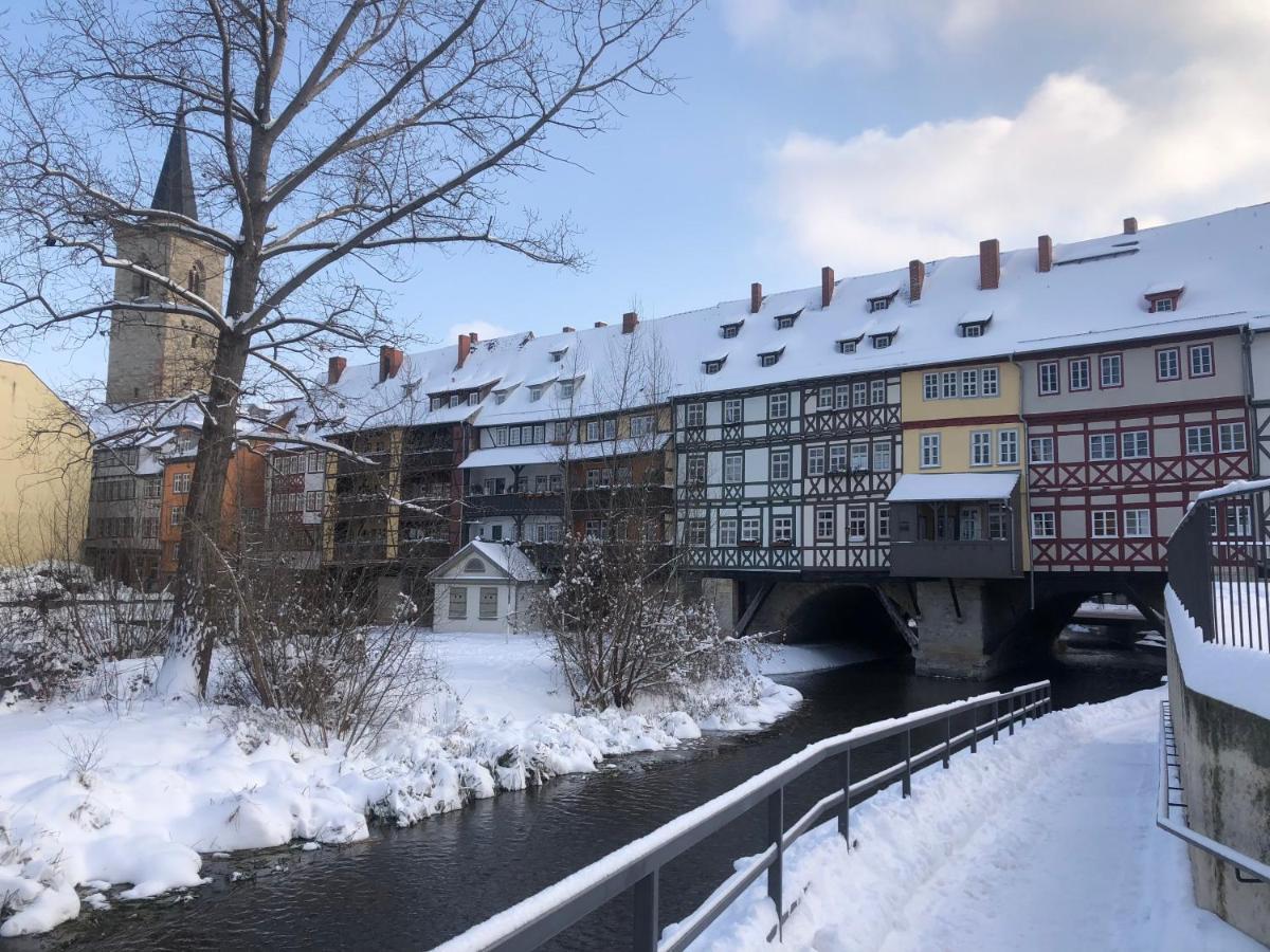 Ferienwohnung Blickfang - Modernes Apartment Direkt In Der Altstadt Von Erfurt Mit Balkon - Beste Lage Und Aussicht Buitenkant foto