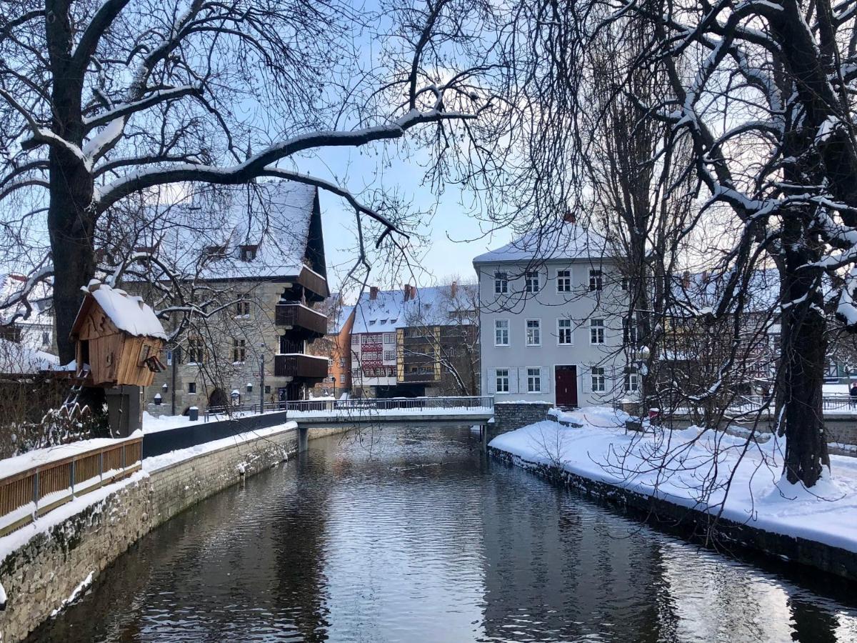 Ferienwohnung Blickfang - Modernes Apartment Direkt In Der Altstadt Von Erfurt Mit Balkon - Beste Lage Und Aussicht Buitenkant foto