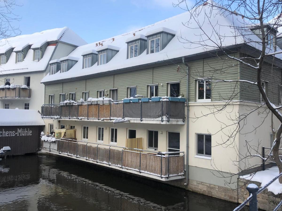 Ferienwohnung Blickfang - Modernes Apartment Direkt In Der Altstadt Von Erfurt Mit Balkon - Beste Lage Und Aussicht Buitenkant foto